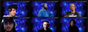 Screen capture image of some of VoidSpoken's student creators, taken during their virtual showcase.  