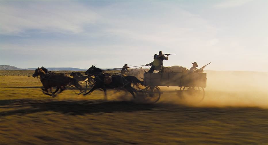 Stage coach being pursued in the Kevin Costner Film Horizon: Am American Saga, Chapter One.