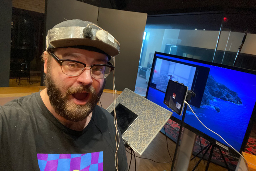 Matty McDonald recording for Indiana Jones