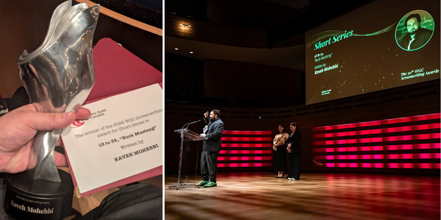 Kaveh Mohebbi at the WGC's Screenwriting Awards