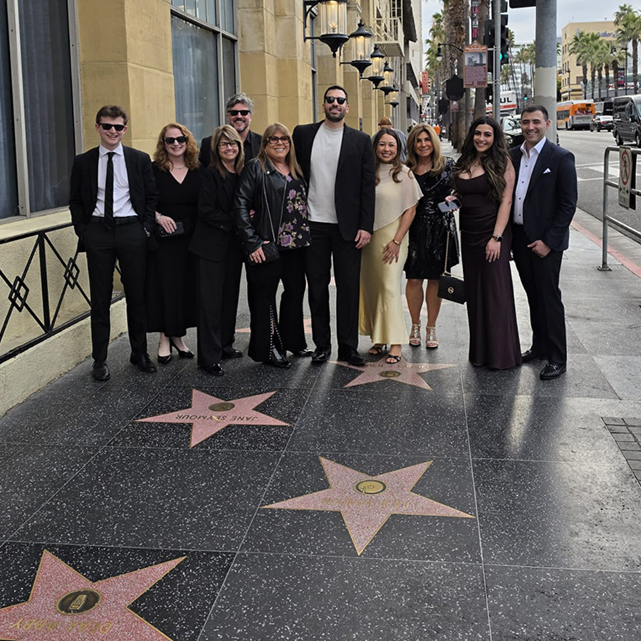 Adam Levine and family on Hollywood Walk of Fame