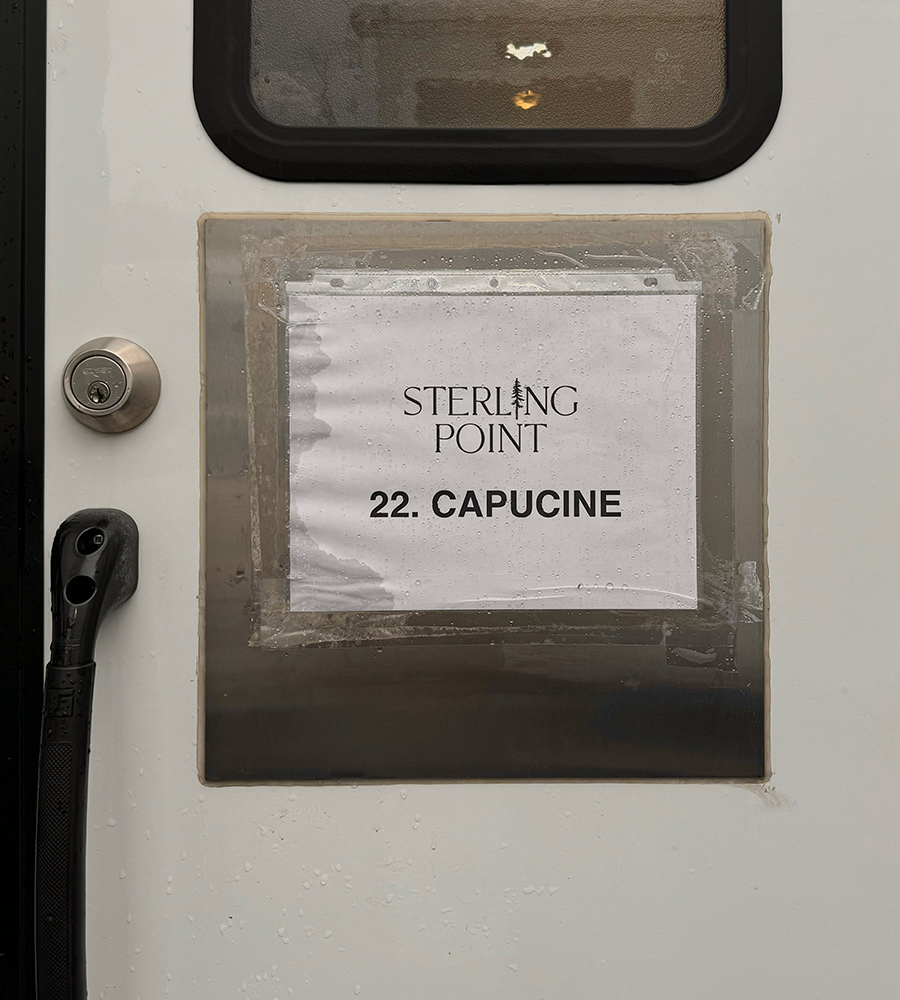 Avery Peachey-Hill's trailer on Sterling Point set